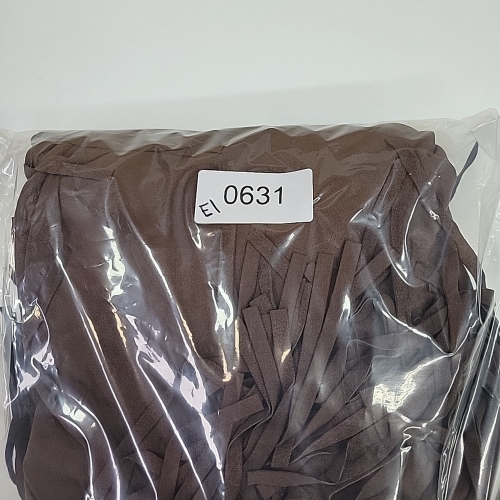 BACCINI XS Brown Open Front Suede-Like Fringed Western Light Top Casual Fun - Picture 6 of 6